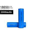 Batterie lithium-ion Rechargeable 4 pièces/lot 100% 18650 mAh 2000 v pour lampe torche LED 3.7