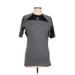 Adidas Active T-Shirt: Gray Color Block Activewear - Women's Size Large