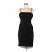 White House Black Market Cocktail Dress - Midi: Black Solid Dresses - Women's Size 6