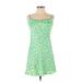 Zara Casual Dress - A-Line: Green Floral Dresses - Women's Size Small