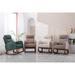 Modern Living Room Chair Classic Chair Leisure Rocking Chair, Solid Wood Legs, with Storage Bag for Living Room Bedroom