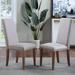 Modern Fabric Dining Chairs Upholstered Dining Chairs with Copper Nails,Set of 2