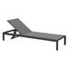 Meelano Reclining Chaise Lounge Metal in Gray/Black | 37.1 H x 25 W x 76 D in | Outdoor Furniture | Wayfair K25-64-106
