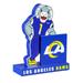 8 in. Wooden Mascot Statue with Team Logo, Los Angeles Rams