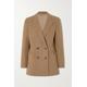 Blazé Milano - Cholita Everyday Double-breasted Camel Hair And Wool-blend Blazer - 4