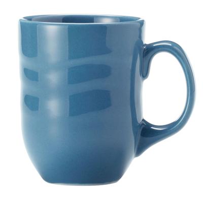 Libbey 903032004 10 oz Mug w/ Cantina Carved Pattern & Shape, Flint Body, Blueberry