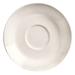 Libbey BW-1160 4 1/2" Round Porcelain Espresso Saucer, Basics Collection, White