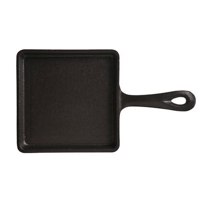 Libbey CIS-16 5 1/2" Square Cast Iron Skillet w/ Handle, Black