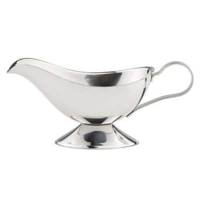 Libbey CT-127 10 oz Belle Gravy Boat - 18/8 Stainless, Silver