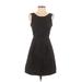Madewell Casual Dress - A-Line Scoop Neck Sleeveless: Black Dresses - Women's Size 0