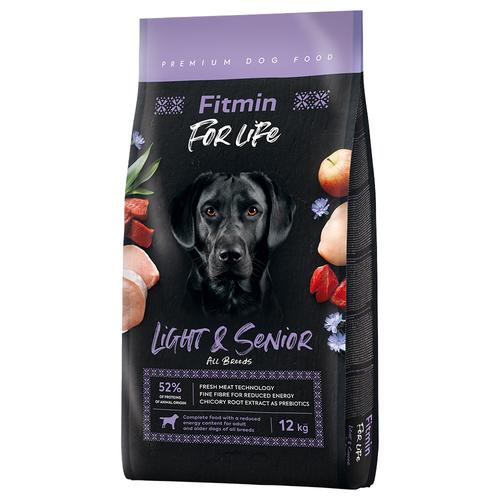 2x 12kg Fitmin Dog for Life Light & Senior Hundefutter trocken