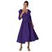 Masseys Collared Dress (Size 16) Concord Purple, Polyester