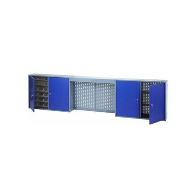 Küpper Hängeschrank 70187, 240 cm breit, 4 Fachböden, 36 Boxen, Lichtblende, ultramarinblau