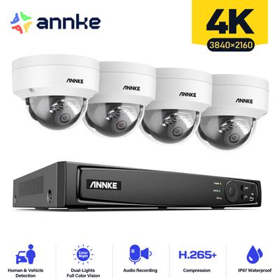 H800 4K PoE Überwachungskamera Set,8CH 4K PoE nvr mit 4PCS PoE ip Kameras Aussen Nachtsich,IP67