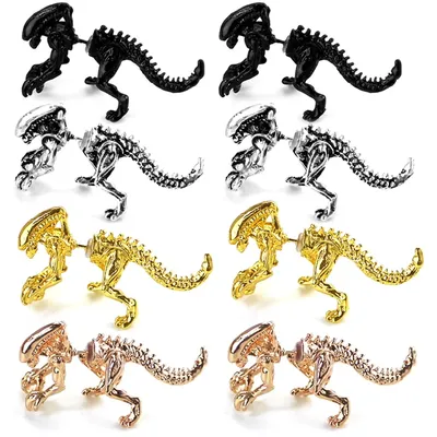 Neue Die Aliens Dinosaurier Ohr Clip 4 Farbe Ohrringe Tier Piercing Ohr Schmuck Können Dropshipping