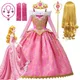 Disney Girls schlafen Schönheit Aurora Cosplay Prinzessin Kleid Kinder Rapunzel gefroren Elsa