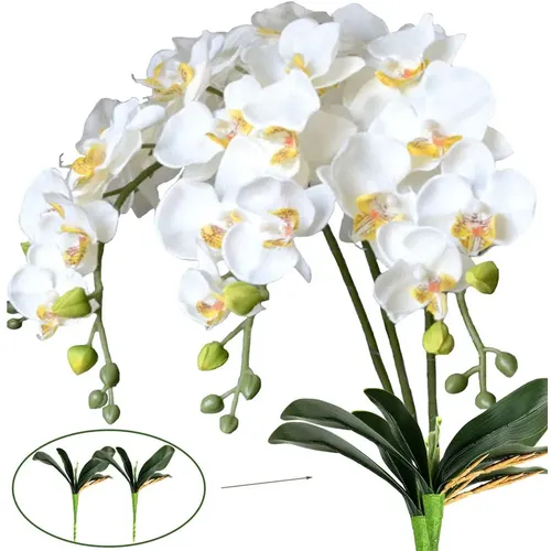 Künstliche Schmetterlings-Orchideen-Blumen, Mottenorchideen, künstliche Blumen, Heimdekoration,