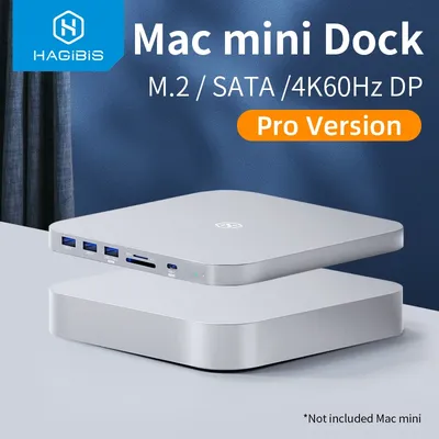 Hagibis USB C Hub für Mac mini M1/M2 mit HDD Gehäuse 2 5 SATA NVME M.2 SSD HDD Fall zu USB C Gen 2