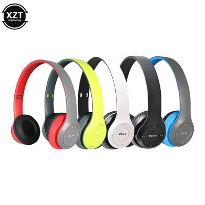 Drahtlose Kopfhörer 5,0 Bluetooth-kompatibel Kopfhörer mit Speicher TF Karte Audifono FM Headset für Image