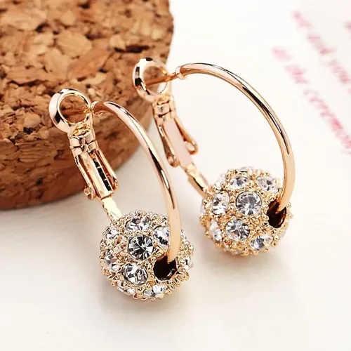 Koreanische Ohrringe Modeschmuck Kristall Ball Ohrringe Für Frauen Party Hochzeit Schmuck Stud