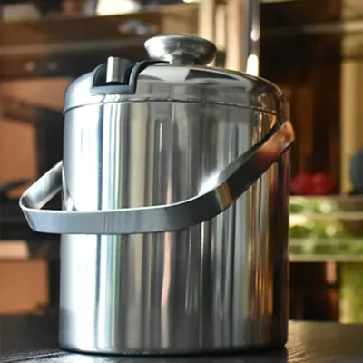 Tragbare Eimer Eis Kühler Schrank Doppel-Schicht Wein Bier Ice Cube Container mit Tong Clip für Home Küche Werkzeuge