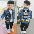 Disney Mickey Maus Cartoon Baby Jungen Jacke Kinder Mode Japanischen Koreanische stil Cowboy