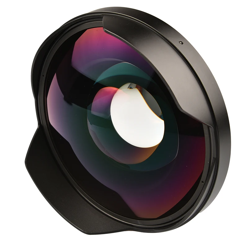 VLOGMAGIC 52 mm/58 mm/62 mm/67 mm/72 mm 0,3 x ultrabreiter Fisheye-Objektivadapter mit Gegenlichtblende, nur für Videokameras, Camcorder Image
