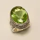 Vintage Peridot Quarz Glas Gefüllt Ringe für Frauen Blume Muster Ring Mode Kreative Design