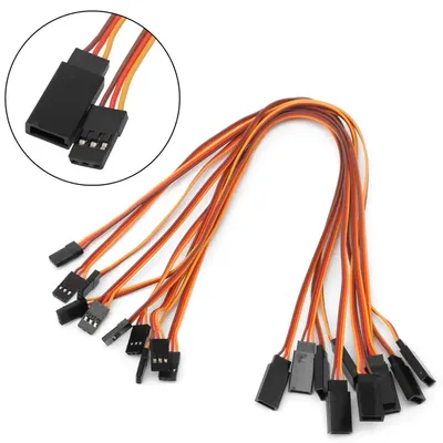 10Pcs 150 / 200 / 300 / 500mm Servo Verlängerung Blei Draht Kabel Für RC Futaba JR Männlichen zu