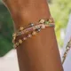 2024 neu angekommen Mode dünn funkeln cz bunte Blume Glieder kette Armband Frauen charmante