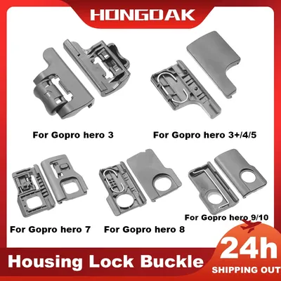Schwarz Gehäuse Rahmen Backdoor Clip Lock Schnalle Ersatz Backdoor Rahmen Für GoPro Hero 3 3 + 4 5 6