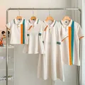 Sommer Korea neue Eltern-Kind-Kleid Familie passende Mutter-Tochter modisches Kleid Vater Sohn