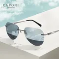 CAPONI Randlose Sonnenbrille der Männer Polarisierte Photochrome UV400 Im Freien Fahren Sonnenbrille