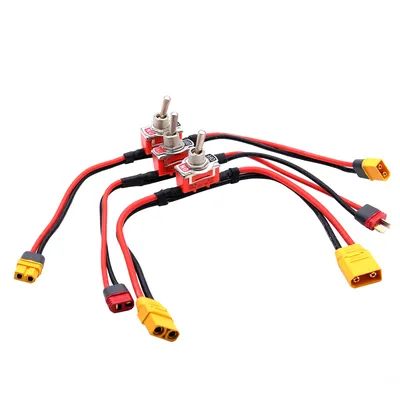 Großer Strom-Hochlastschalter XT60 XT90 T-Stecker Power ON-OFF Toggle 12/14AWG für eBike RC Flugzeug ESC Motor Anschlussadapter