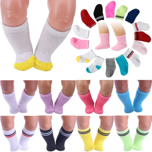 15 farben Puppe Socken Für 18 Zoll Mädchen Puppe & Neue Geboren Baby 43 cm & 35-42 cm nenuco unsere