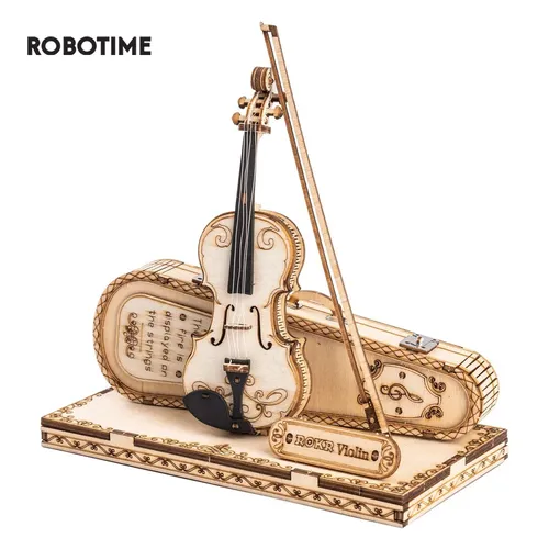 Robotime ROKR Violine Capriccio Modell 3D Holz Puzzle Einfache Montage Kits Musical DIY Geschenke