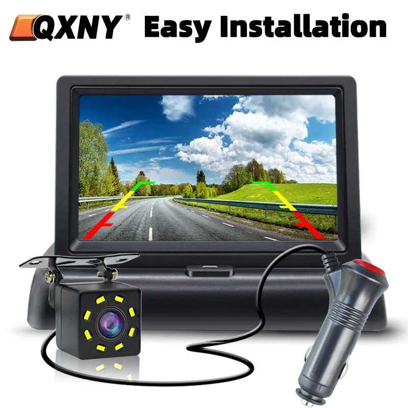 Einfache Installation, 4,3 Zoll 5 Zoll, Auto-Rückfahrkamera, LCD-Monitor für Fahrzeug, Van, Nachtsicht, Rückfahrkamera, Video-Parksystem Image