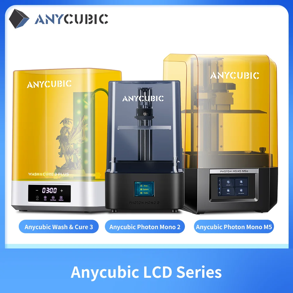 ANYCUBIC DLP SLA LCD 3D-Drucker Hochgeschwindigkeits-3D-Harzdrucker Photon Mono 4, M5s Pro, M7 Pro, M7, Photon P1&Wash Cure Machine Image