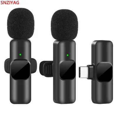 Neue Wireless Lavalier-mikrofon Mikrofon Tragbare Audio Video Aufnahme Mini Mic für iPhone Android Live Broadcast Gaming Telefon Mic