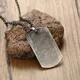 UNS Militärische Dog Tag Anhänger Halskette für Männer Edelstahl Vereinigten Staaten Oxidation Grau