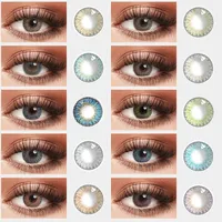 Visual Click Kontaktlinsen für Frauen Make-up 3-Ton-Kontaktlinsen für Augen braun gefärbte Linsen 2