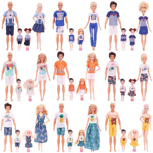 Barbies & ken & Kelly & Boy Puppe Familie Puppe Kleidung Kleid Für 11 8 Zoll Barbies 4 zoll Schöne