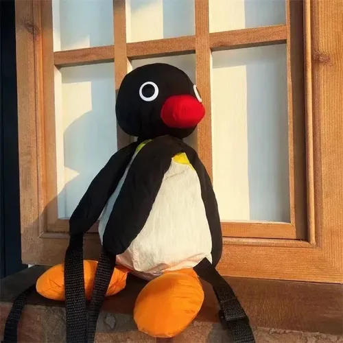 Pinguin Plüsch Rucksack Cartoon Nette PINGUed Plüsch Spielzeug Weiche Stofftier Schulter Tasche für
