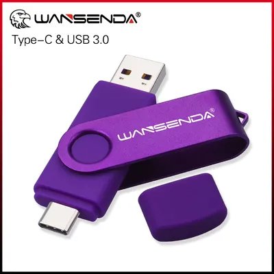 Neues WANSENDA USB 3.0 Typ C USB-Flash-Laufwerk OTG Pen Drive 512 GB 256 GB 128 GB 64 GB 32 GB 16 GB Image