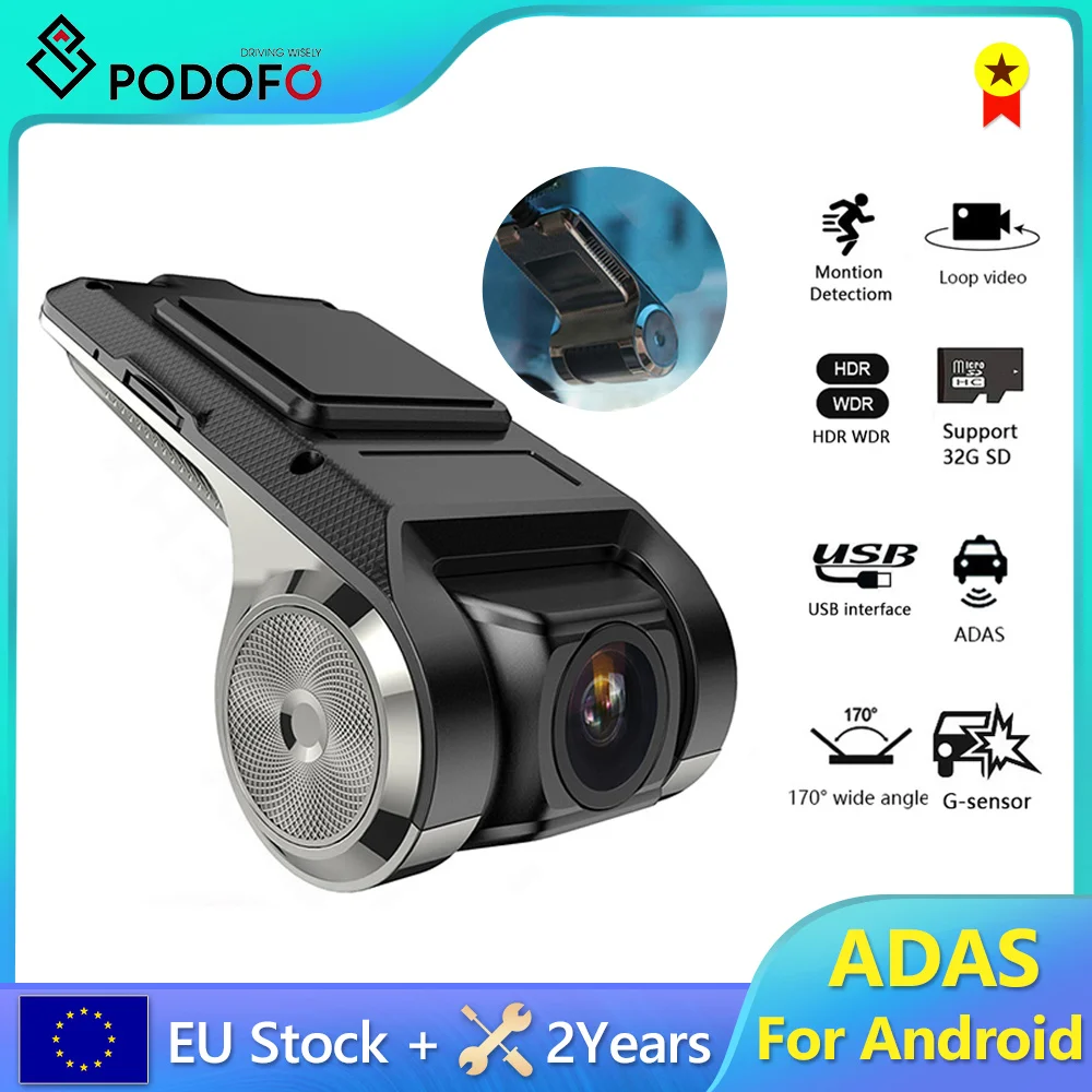 Podofo HD Dash Cam Dvr Dash Kamera Auto DVR ADAS Dashcam android dvr Auto recorder dash cam Nacht Version HD 720P Auto Recorder