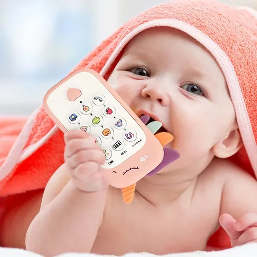 Baby Telefon Spielzeug Musik Sound Telefon Schlafen Spielzeug Mit Beißring Simulation Telefon Kinder