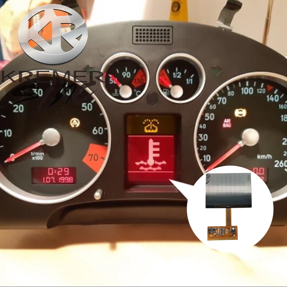 LCD-Display für Audi TT, Jahr 1998–2006, dunkle Hintergrundfarbe, hochwertiges Audi-LCD-Display Image