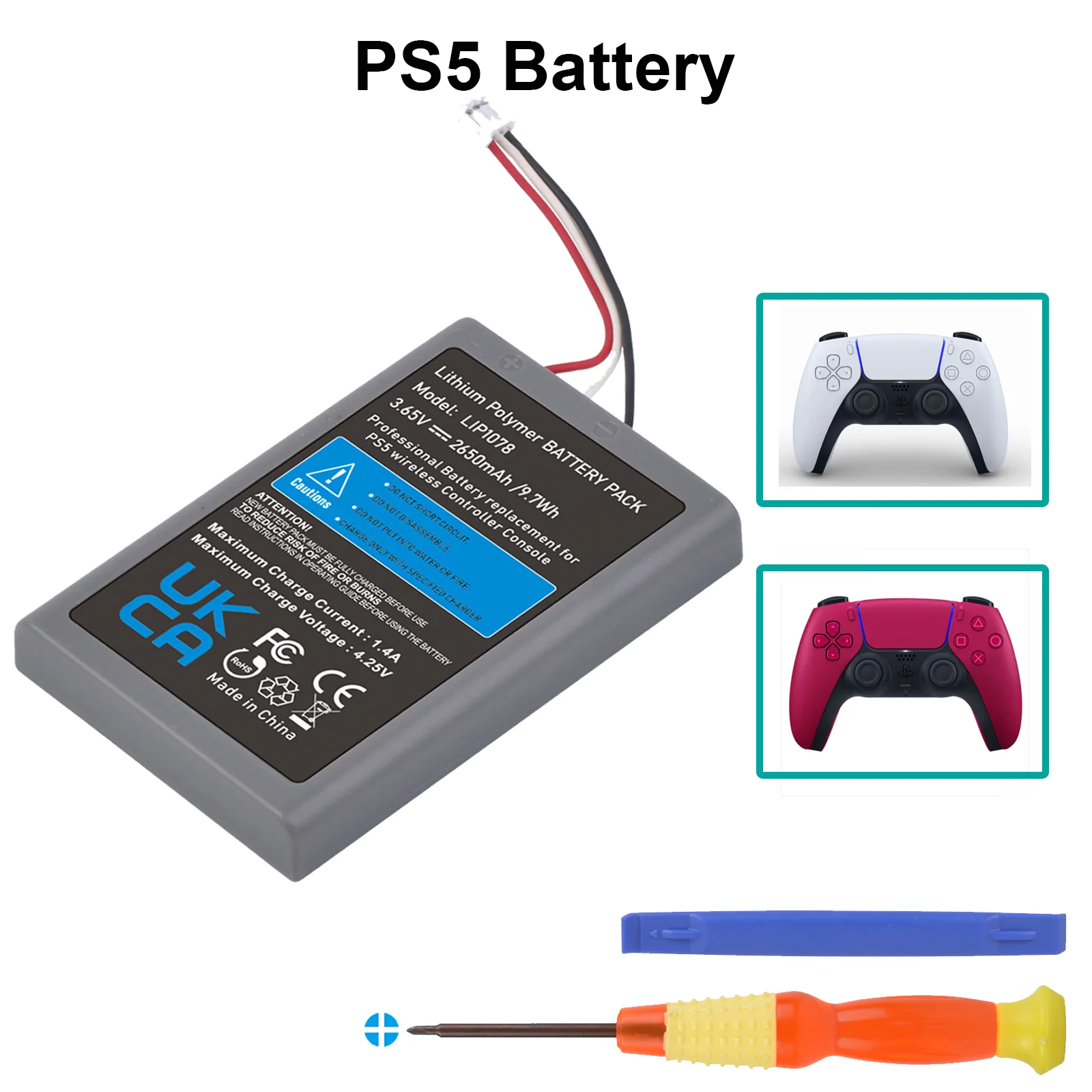 PS5-Akku für Sony PlayStation 5 Dualsense CFI-ZCT1W CFI-ZCT1J Wireless Controller, Teilenummer. : LIP1708 Image