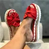 Frauen Hausschuhe Sommer 2023 Plattform Keile Mid Heels Fliege Peep Toe Mode Dias Strand Outdoor Damen Schuhe Zapatos De mujer