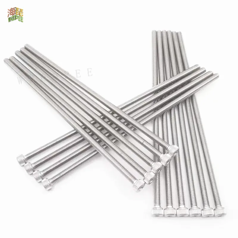 1–10 Stück Din912 M3 M4 M5 M6 M8 M10 * L 50 x 55–150 mm 304 Edelstahl Vollzahn-Innensechskantschraube mit Innensechskant